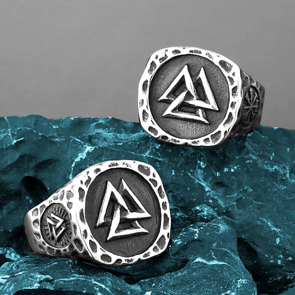 Bague Valknut Viking en Acier Inoxydable