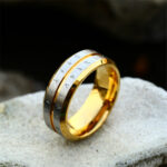 Bague viking doré rune gravé