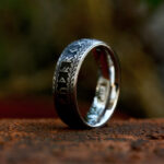 Bague viking runes tressées argenté