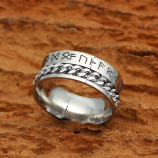 Bague viking tressé argenté