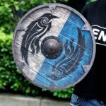 Bouclier Viking corbeaux