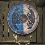 Bouclier Viking corbeaux bois
