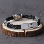 Bracelet viking runique Vegvisir ouverture