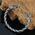 Bracelet viking têtes de Fenrir