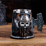 Chope Viking tête de guerrier