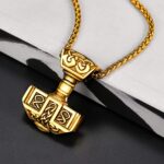 Collier Viking Marteau de Thor doré