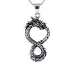 Collier du dragon argenté Ouroboros