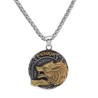Collier viking du loup Fenrir