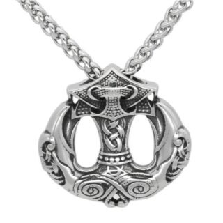 Collier viking marteau corbeaux d'odin