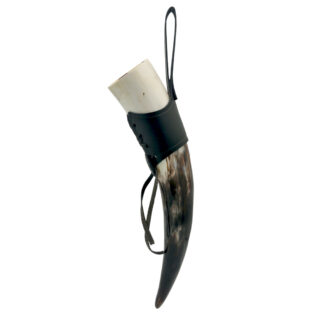 Corne viking a boire marron noir