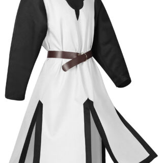 Déguisement viking Chemise Longue blanche et noir