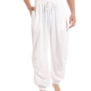 Déguisement viking pantalon de guerrier blanc