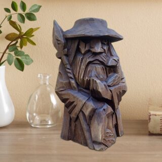 Statuette Viking en bois dieux nordiques Odin