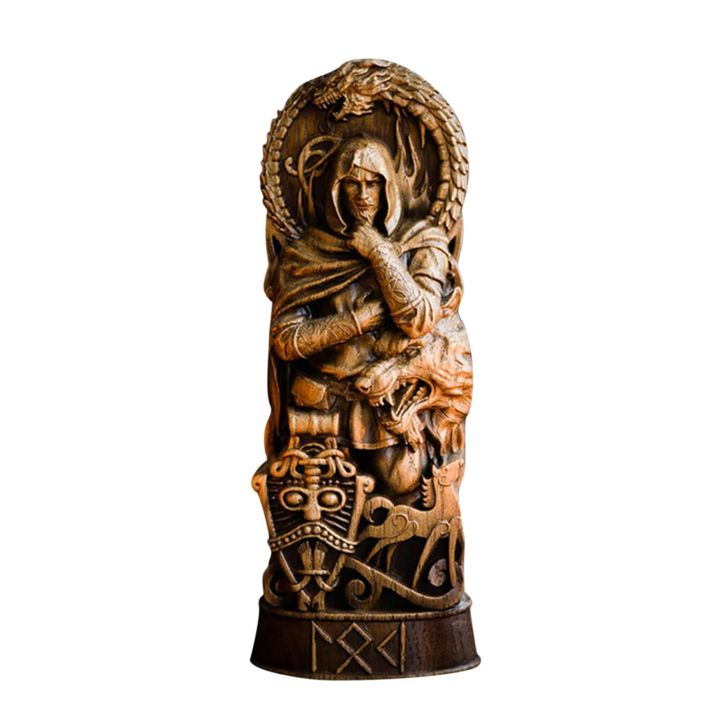 Statuette viking dieux en résine Loki
