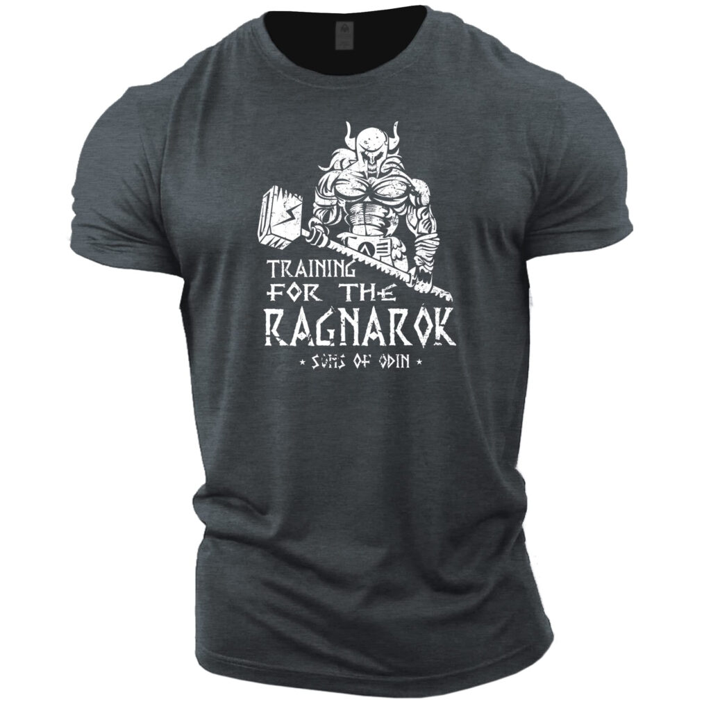 T SHIRT VIKING TRAINING FOR RAGNAROK ANTRACITE