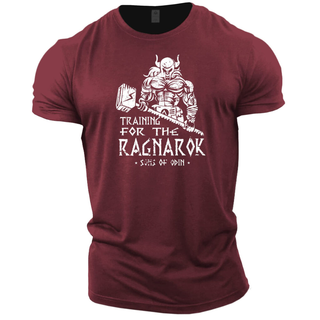 T shirt Viking training for ragnarok Bordeaux