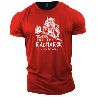 T shirt Viking training for ragnarok rouge