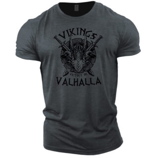 T shirt Viking victory or valhalla antracite