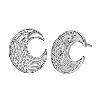 Boucles d'Oreilles Viking Hugin & Munin Argentées
