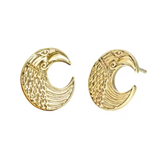 Boucles d'Oreilles Viking Hugin & Munin Dorées