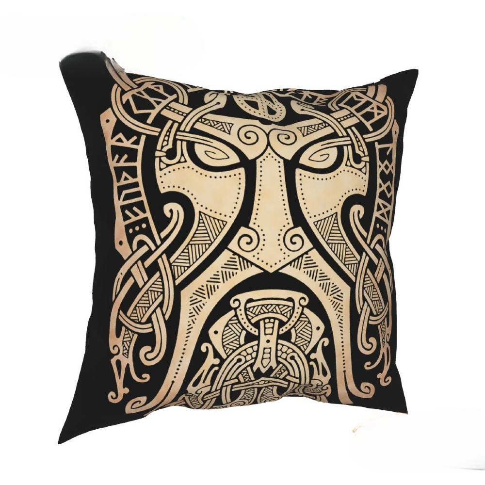 Coussin Viking Masque de Thor - 30x30cm