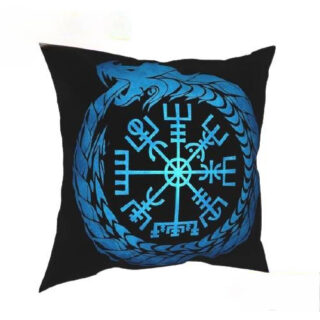 Coussin Viking Vegvisir et Ouroboros