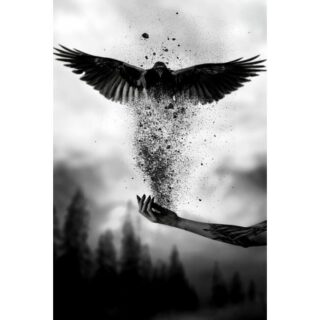 Drapeau Valkyrie Corbeau