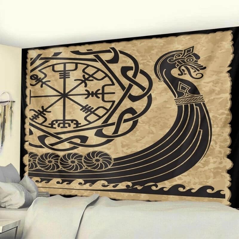 Drapeau Viking Snekkja - 130 x 150 cm