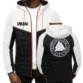 MANTEAU VALKNUT noir blanc