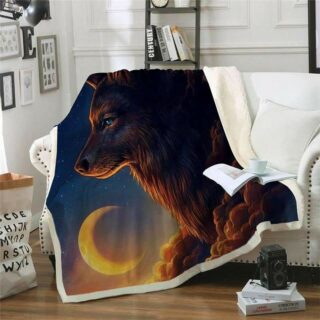 PLAID LOUP CROISSANT DE LUNE