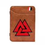 Portefeuille Viking Français – Valknut marron