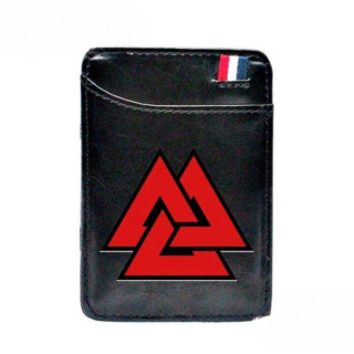 Portefeuille Viking Français – Valknut noir