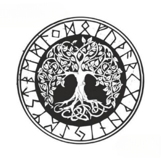 Stickers Arbre De Vie Nordique Noir et Blanc