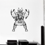 Stickers Guerrier Viking Noir et Blanc mur
