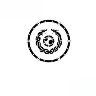 Stickers Loup Scandinave Noir et Blanc