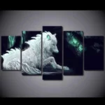 TABLEAU LOUP ABSTRAIT devant