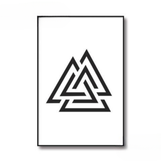 Tableau Triangle Viking Noir et Blanc