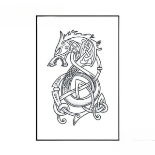 Tableau Viking Dessin Fenrirg